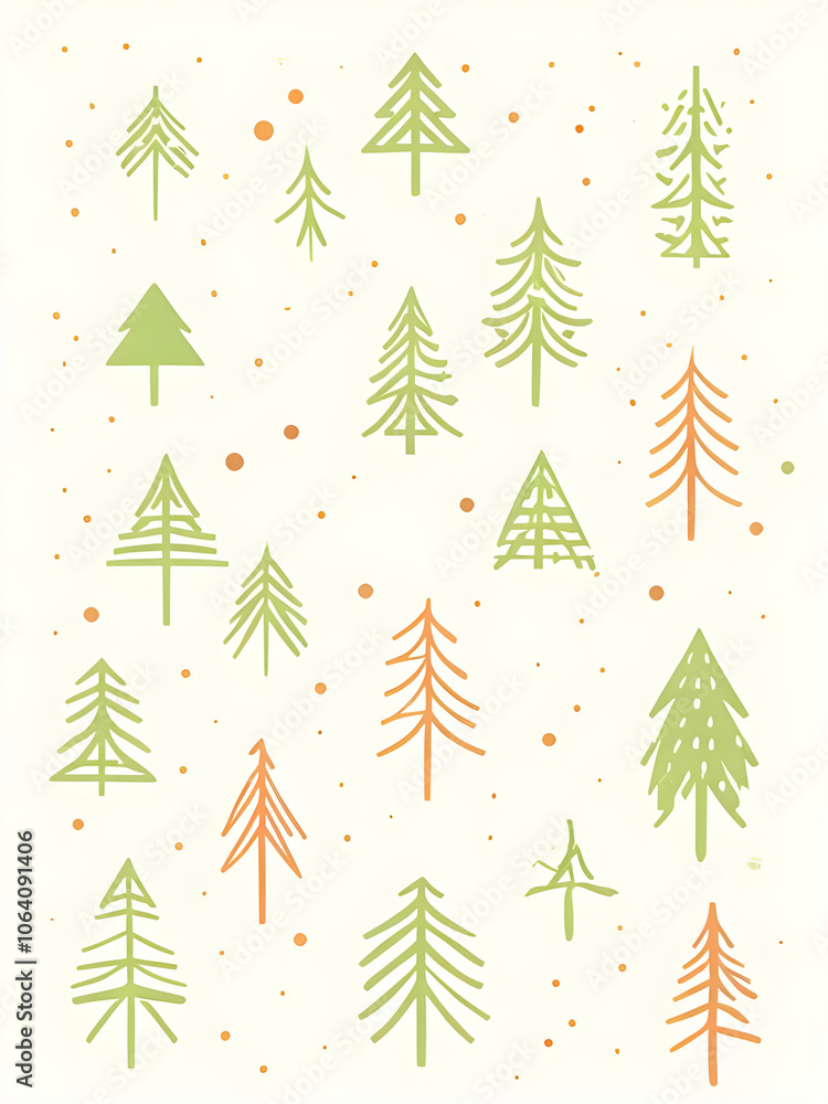 Minimalist Holiday Trees Card Minimalist Holiday Trees Card
