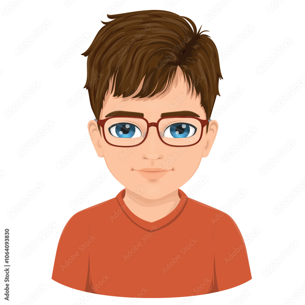 Portrait of brown haired boy with blue eyes Portrait of brown haired boy with blue eyes