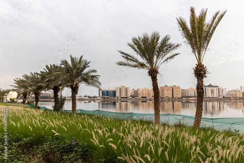Lake Arbaeen in Jeddah, Saudi Arabia