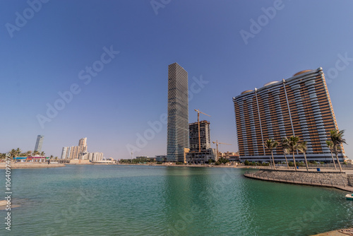 Coastal skyscrapers in Jeddah, Saudi Arabia