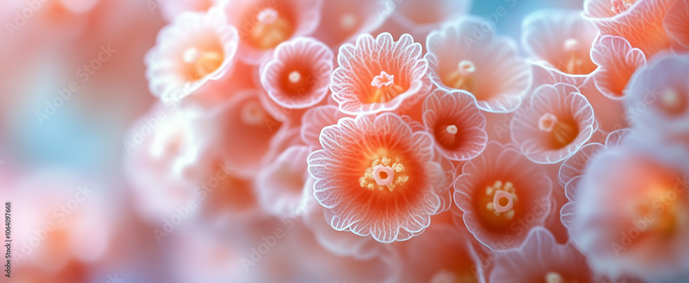 Macro Photography of Soft Coral Orange Background Texture in Pastel Tones Macro Photography of Soft Coral Orange Background Texture in Pastel Tones