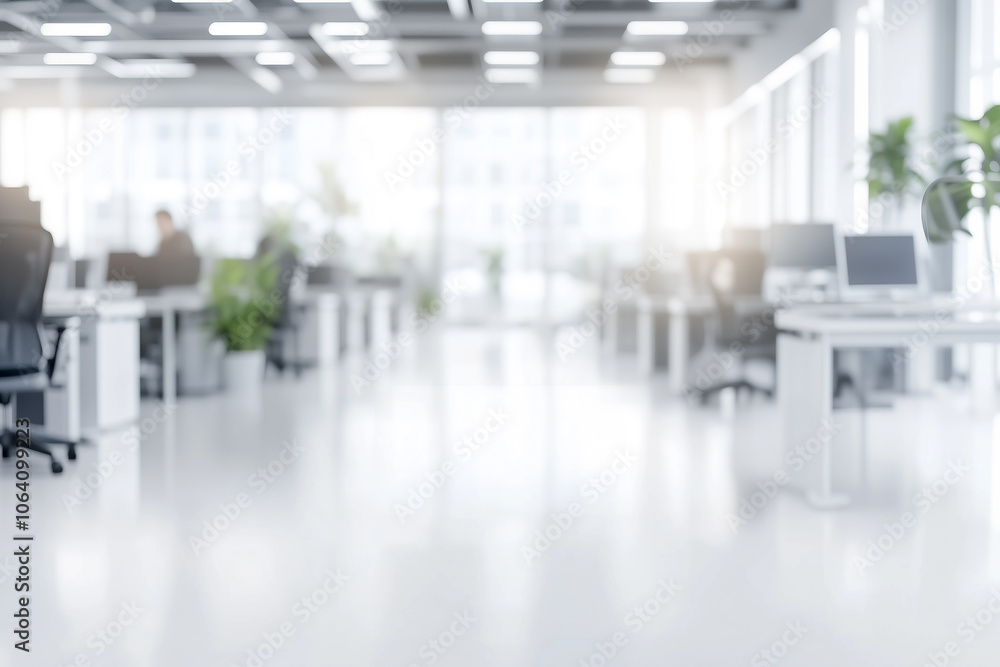 A modern office space with blurred background, featuring desks, chairs, and plants. The environment is bright and airy, suggesting a collaborative workspace. A modern office space with blurred background, featuring desks, chairs, and plants. The environment is bright and airy, suggesting a collaborative workspace.