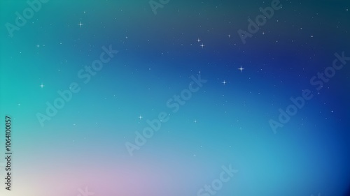 Deep to light blue gradient with star clusters in dreamy style