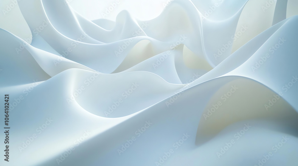 Obraz premium White silk dunes abstract background
