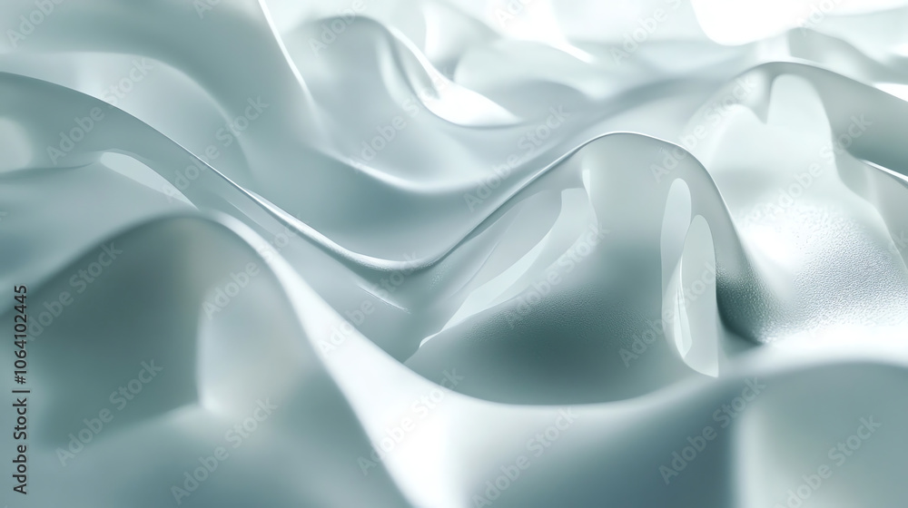 Obraz premium Silver satin waves abstract texture background
