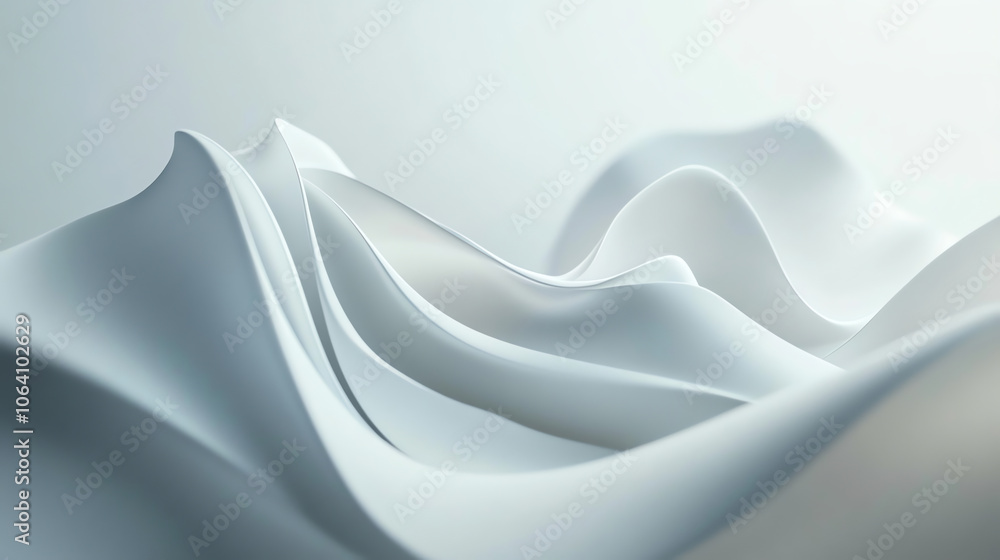 Fototapeta premium Light gray silk folds abstract background