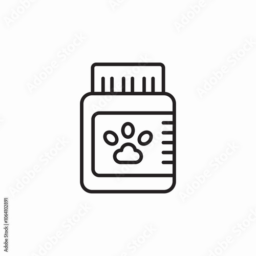 dog food jar icon sign vector