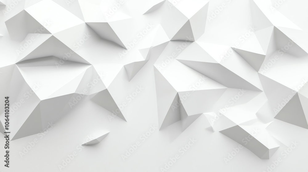 White geometric polygonal texture, abstract architectural background White geometric polygonal texture, abstract architectural background