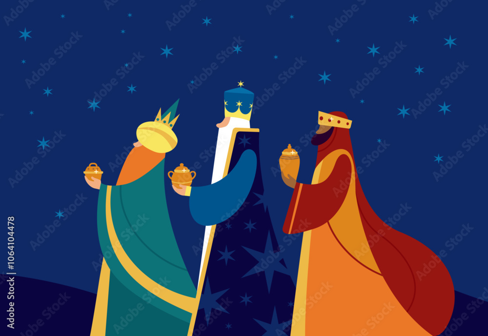 Fototapeta Los Reyes Magos  - Three Wise Men