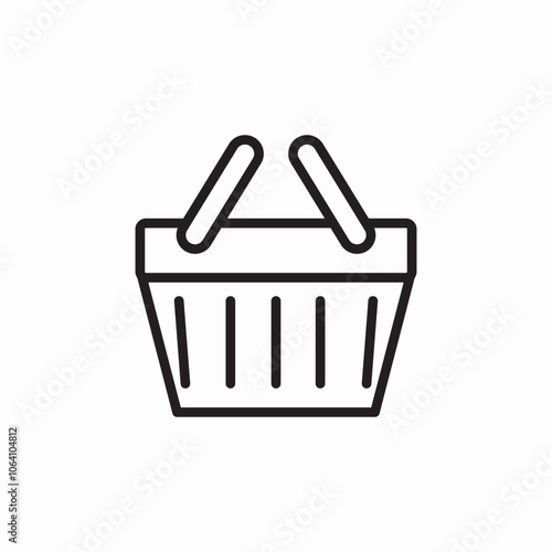 shopping basket icon sign vector