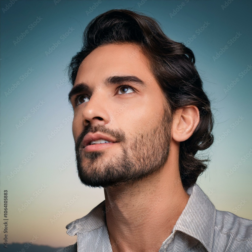 Obraz premium handsome man resting on the bed, AI generated