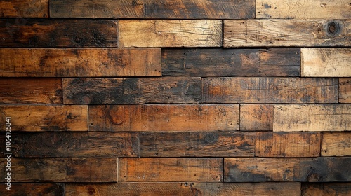 Rustic Wooden Wall with Dark Weathered Planks