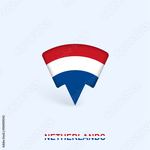 Netherlands Flag Map Pointer Design with Shadow. Free Download Netherlands Flag Map Pointer Design with Shadow. - GFXLoad