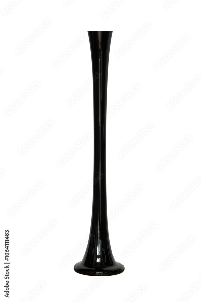 black vase isolated on white background. modern design floor vase black vase isolated on white background. modern design floor vase