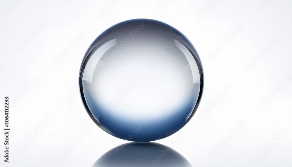 Crystal ball front view isolate on White background Crystal ball front view isolate on White background