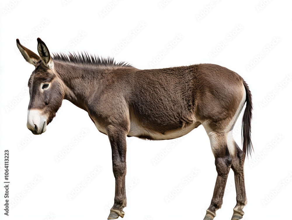 Another side view a donkey isolated on a transparent background Another side view a donkey isolated on a transparent background