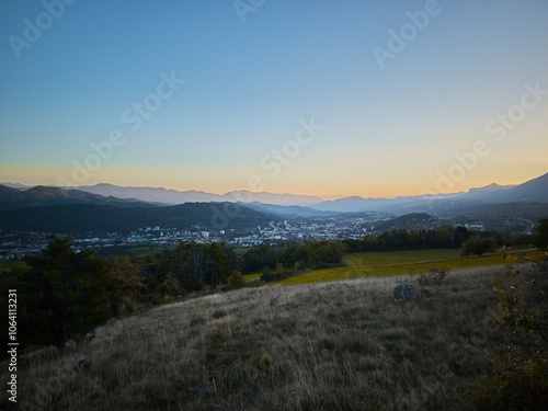 sunset in the mountains