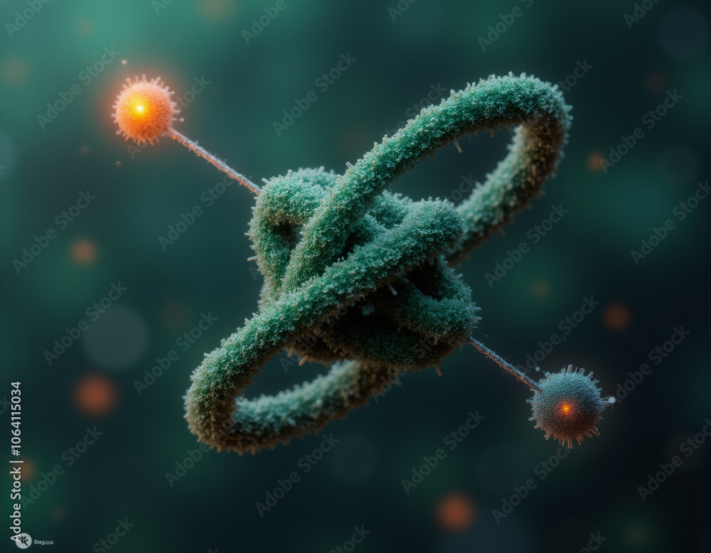 atom of virus concept. Generative ai. atom of virus concept. Generative ai.