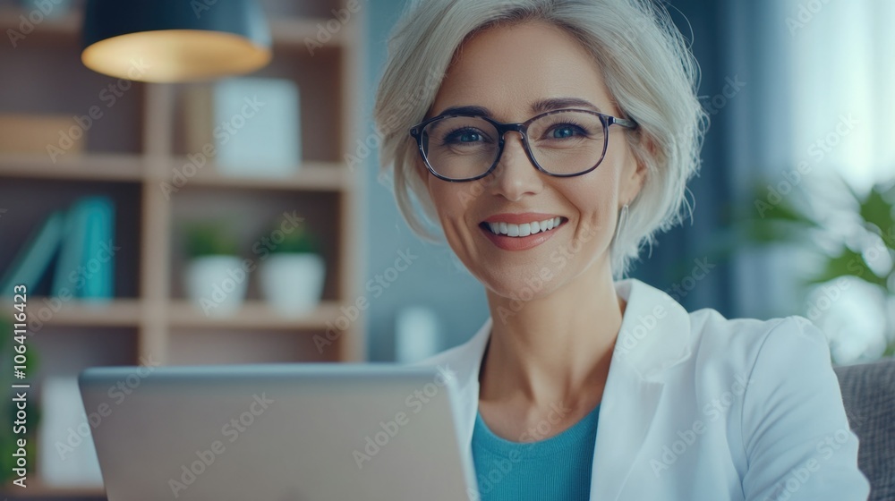 Professional Woman Working on Laptop Professional Woman Working on Laptop