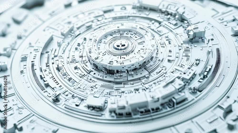 White generic high tech mechanical device