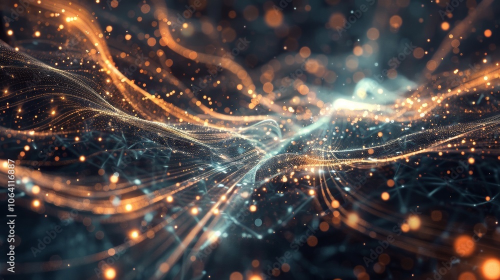 Obraz premium Quantum Machine Learning Data Visualization Concept