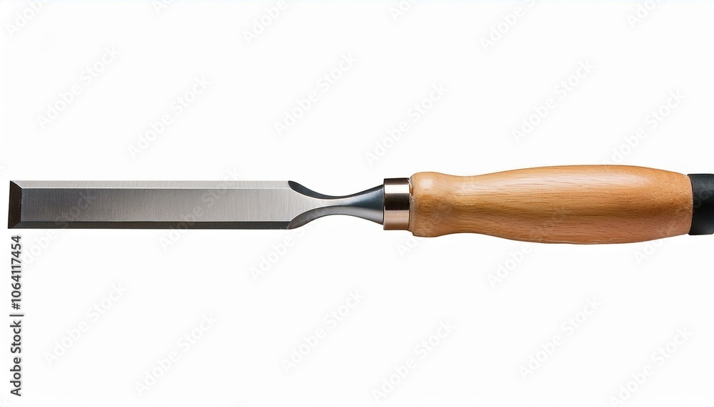 Fototapeta premium Modern chisel isolated on white. Carpenter's tool on isolate White background, PNG