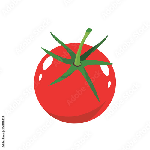 2D flat vector illustration tomato icon isolated on a white background.
