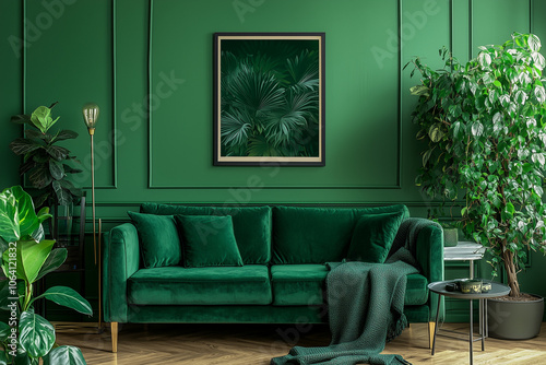 Elegant and Natural Modern Living Room: Luxurious Interior Photography Showcasing Contemporary Design with Organic Accents