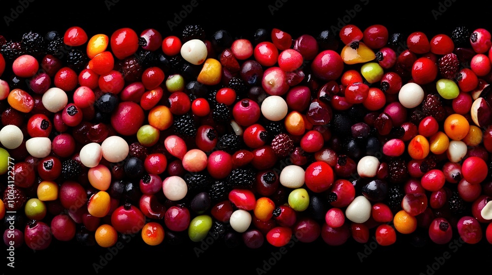 A detailed image of several pieces of fruit against a dark backdrop and featuring a crisp white margin at the top A detailed image of several pieces of fruit against a dark backdrop and featuring a crisp white margin at the top