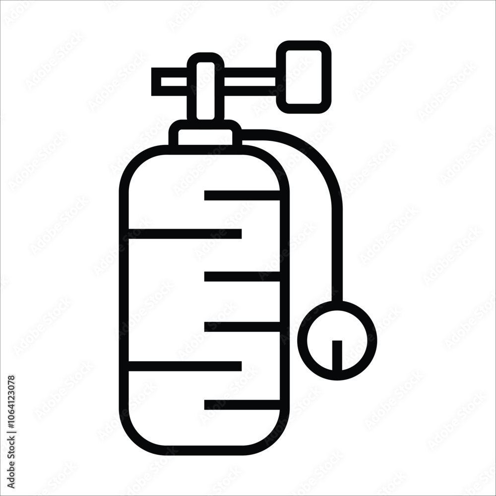 air tank vector icon line sign air tank vector icon line sign