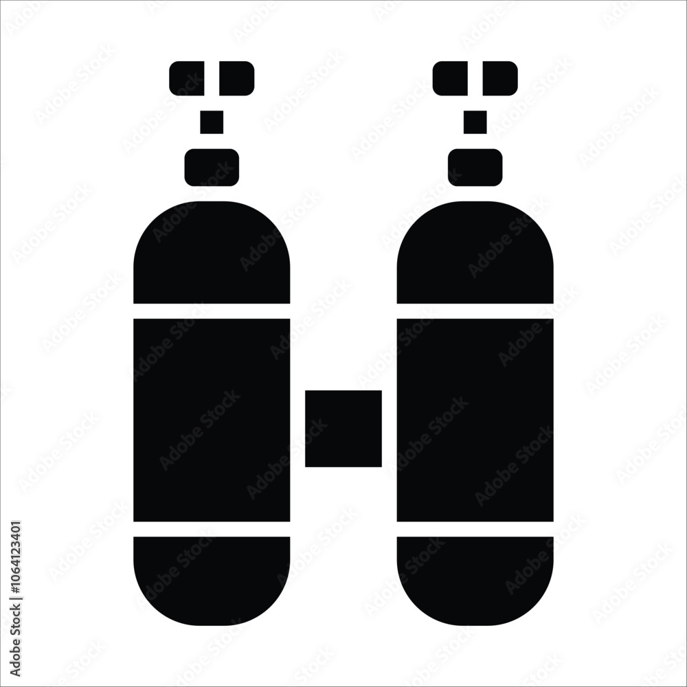 air tank vector icon line sign air tank vector icon line sign