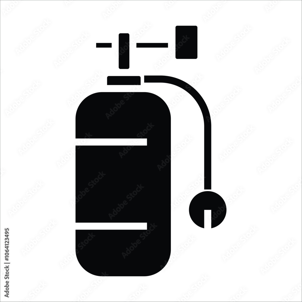 Obraz premium air tank vector icon line sign