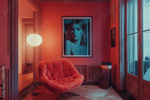 Elegant and Natural Modern Living Room: Luxurious Interior Photography Showcasing Contemporary Design with Organic Accents