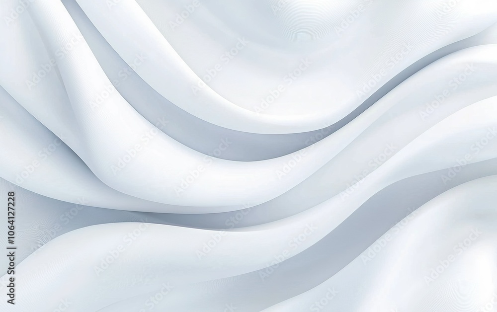 Flowing white fabric creates soft ripples and textures in natural light, highlighting elegance and simplicity in a tranquil setting Flowing white fabric creates soft ripples and textures in natural light, highlighting elegance and simplicity in a tranquil setting
