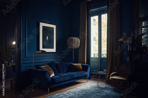 Elegant and Natural Modern Living Room: Luxurious Interior Photography Showcasing Contemporary Design with Organic Accents