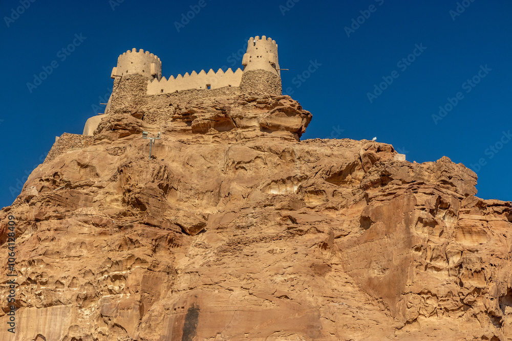 Fototapeta premium Zabal (Zaabal) castle in Sakaka, Saudi Arabia