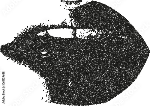 Lips Stippling Collage