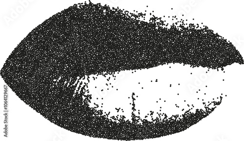 Lips Stippling Collage