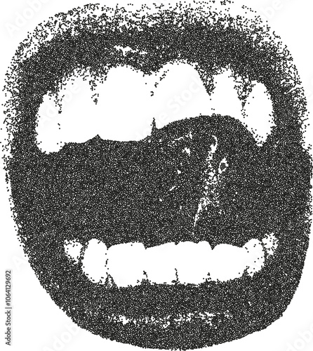 Lips with Tongue Y2K Grunge