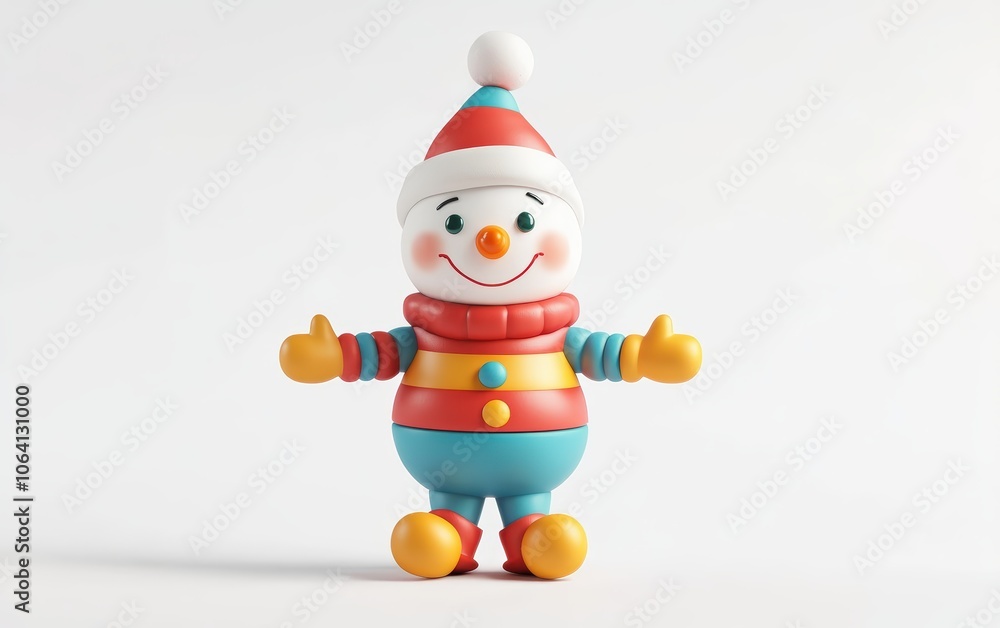 3d christmas toy charachter on a clean white background 3d christmas toy charachter on a clean white background
