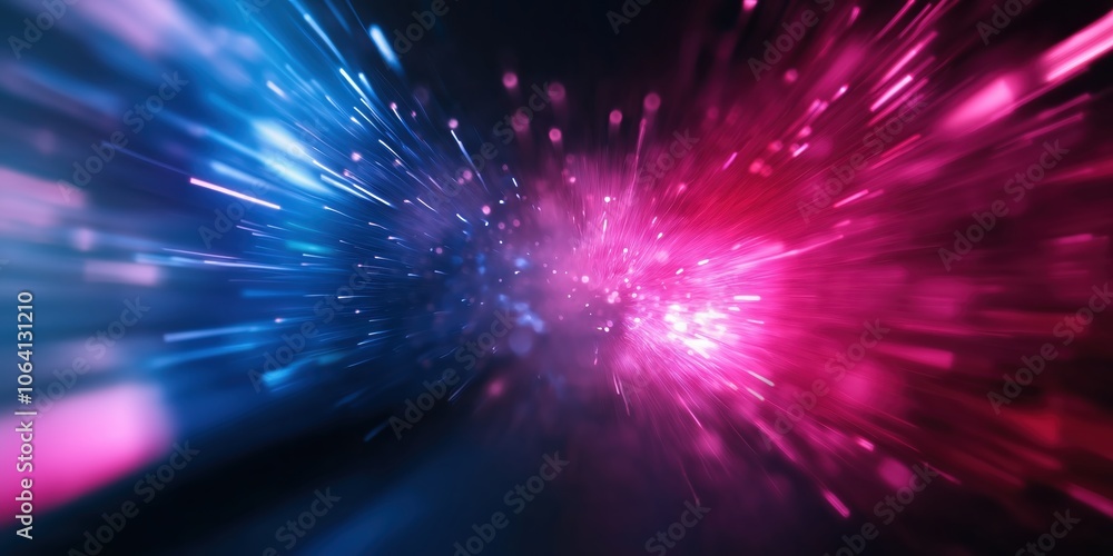 Motion blur of colourful lights in a tunnel as an abstract speed technology high energy vibrant futuristic look Motion blur of colourful lights in a tunnel as an abstract speed technology high energy vibrant futuristic look