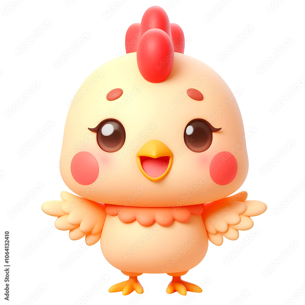 Cartoon, vector, cute character, chicken, farm animals Cartoon, vector, cute character, chicken, farm animals