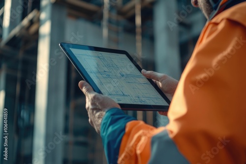 Everyone needs to be on the same page. Shot of a group of architects using a digital tablet at a building site. 