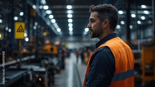 Industrial Manager Overseeing Factory Operations