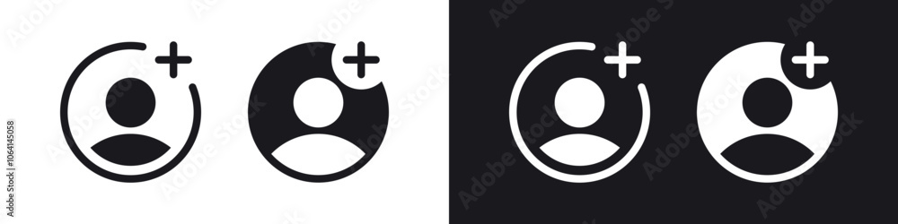 Add new user icon vector male person profile avatar with plus symbol, Add user profile icon Add new user icon vector male person profile avatar with plus symbol, Add user profile icon