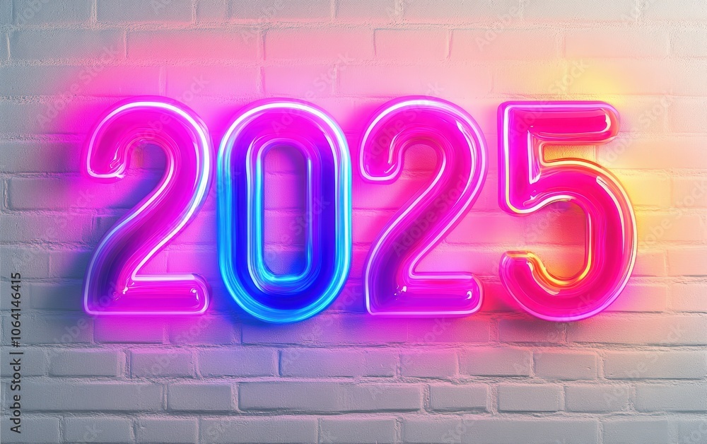 2025 Neon Glow Number 2025 Neon Glow Number