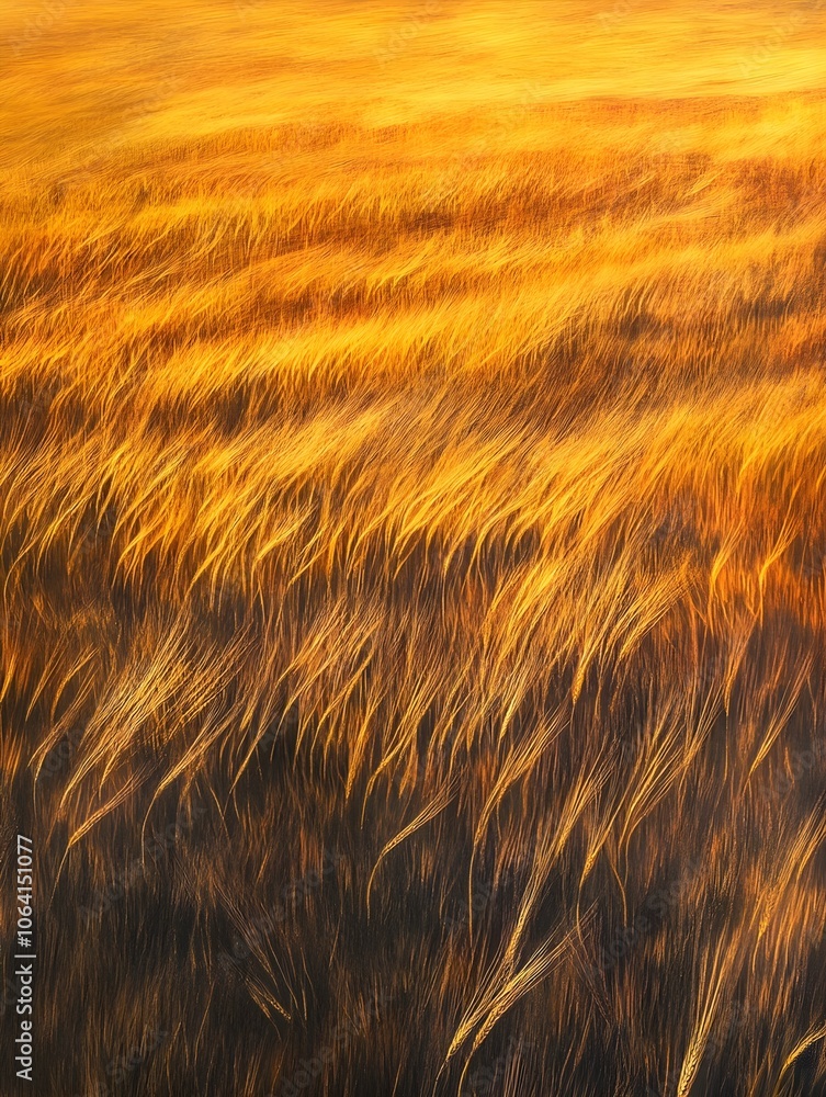 A golden wheat field stretching out under a vibrant sunset, with tall wheat stalks swaying gently and warm sunlight casting long shadows A golden wheat field stretching out under a vibrant sunset, with tall wheat stalks swaying gently and warm sunlight casting long shadows