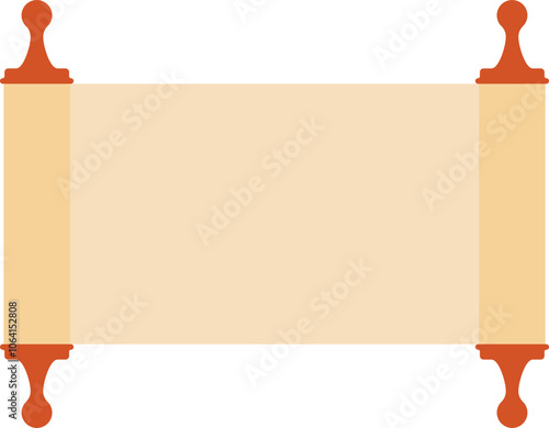 Blank Scroll Illustration for Design Purposes