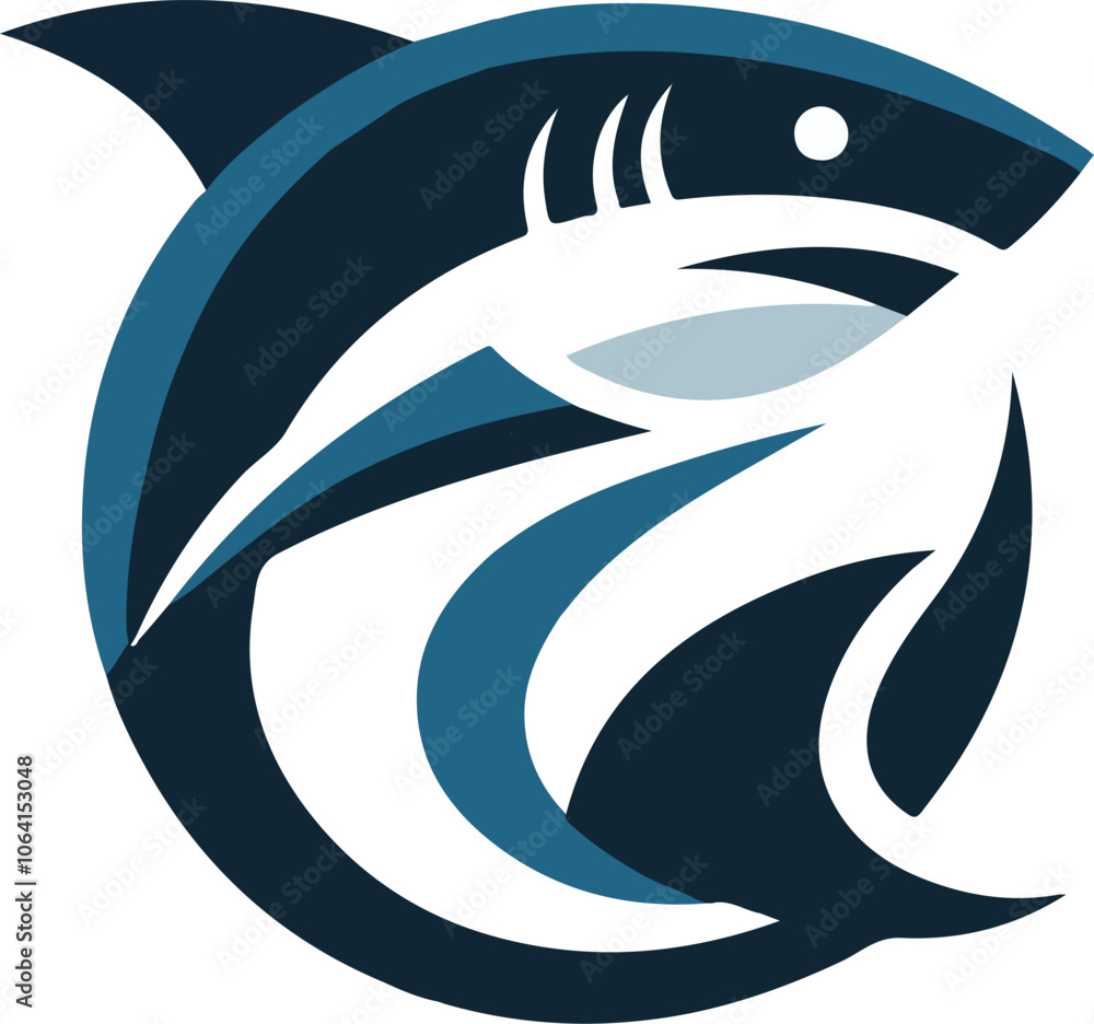 Obraz premium shark logo
