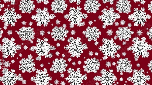 Snowflake seamless pattern vector Christmas snow Xmas Santa Claus scarf isolated repeat wallpaper tile background illustration gift wrapping paper 